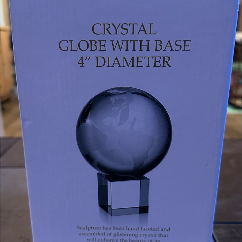 NIB - Crystal Globe with Base
